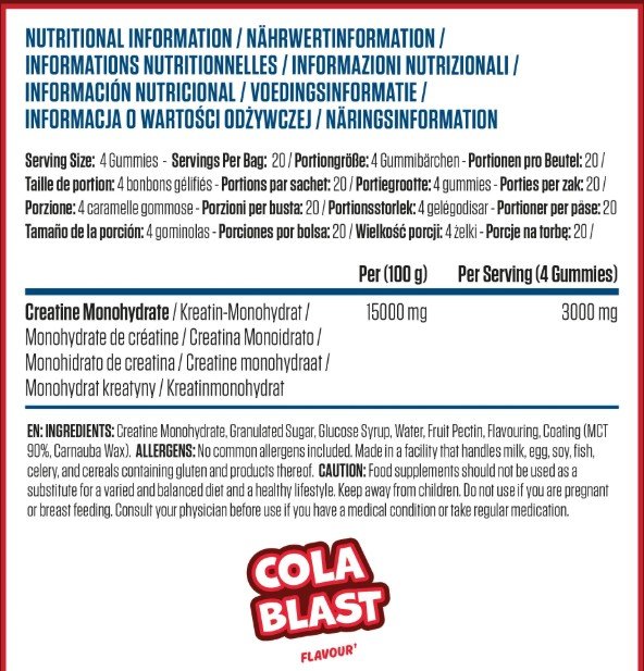 APPLIED NUTRITION Creatine Monohydrate Gummies / 80 Gummies - Image 2