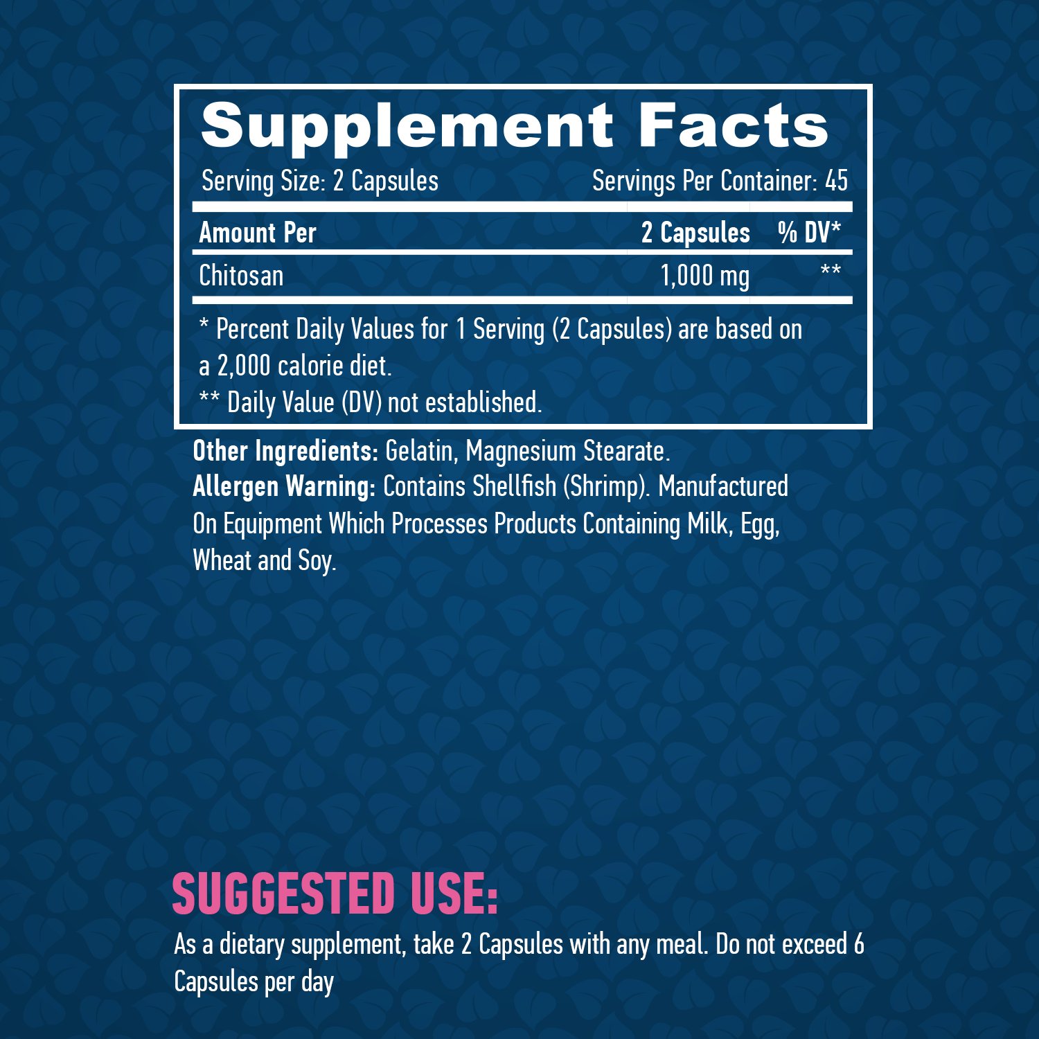 HAYA LABS Chitosan 500 mg / 90 Caps - Image 2