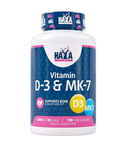 HAYA LABS Vitamin D-3 1000 IU & МK-7 45 mcg / 120 Vcaps